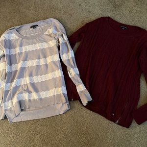 2 American eagle sweaters both size small
